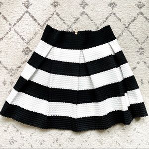 Black and white striped skirt